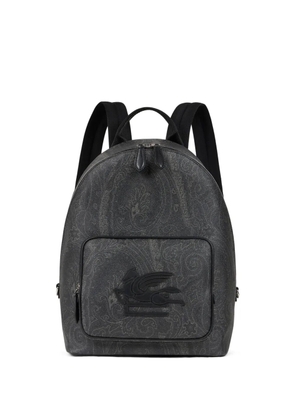 ETRO paisley-pattern logo backpack - Grey
