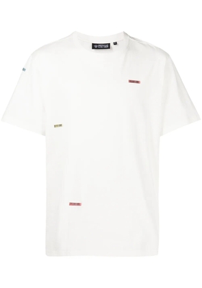 Mostly Heard Rarely Seen barcode patch cotton T-shirt - White