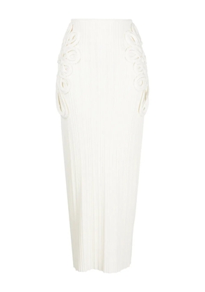 Cult Gaia Chasina floral-appliqué beach skirt - White