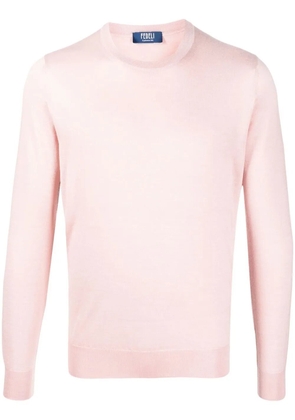 Fedeli ribbed crew neck jumper - Pink