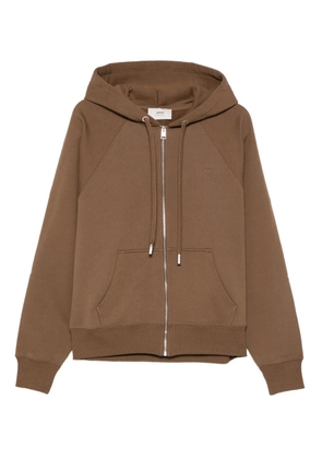 AMI Paris zip-up hoodie - Brown
