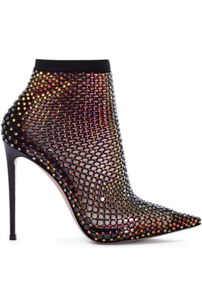 Le Silla Gilda 125mm crystal-embellished boots - Black