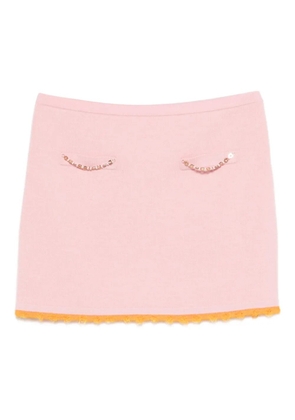 Casablanca logo-embellishment mini skirt - Pink