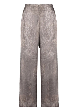 Giorgio Armani Pre-Owned 1990s distressed-print straight-leg trousers - Grey