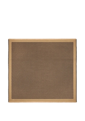 Gucci patterned fringed scarf - Brown