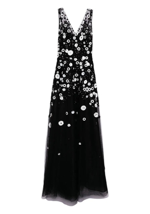 Saiid Kobeisy bead-embellished tulle gown - Black