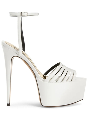 Alexandre Vauthier leather platform sandals - White