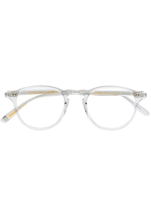 Garrett Leight Hampton transparent round-frame glasses - Neutrals