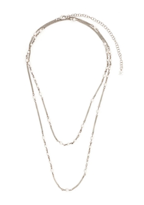 CHANEL Pre-Owned 2000s bead-embellished chain necklace - Silver