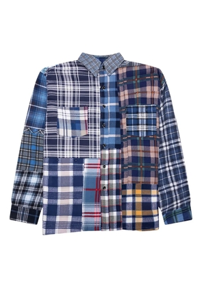 Needles patchwork flannel shirt - Blue
