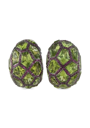 De Grisogono 18K white gold peridot and ruby earrings - Silver