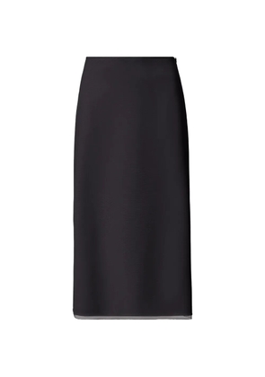 Fabiana Filippi mesh-hem midi skirt - Blue