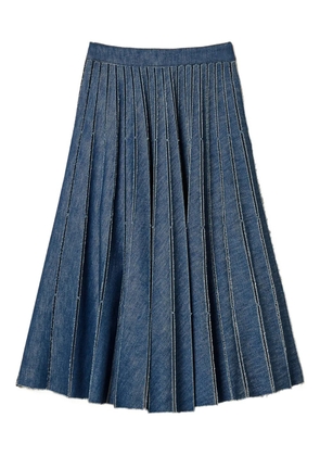 TWINSET pleated denim skirt - Blue
