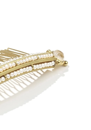 Goossens Venise pearl-detail comb - Gold