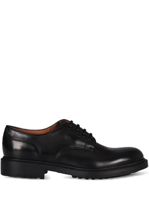 Doucal's leather round-toe lace-up shoes - Black