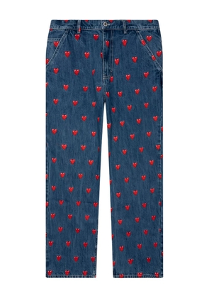 Emotionally Unavailable heart-pattern jeans - Blue