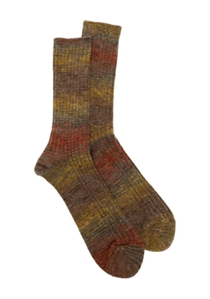 Anonymous Ism splash-pattern socks - Yellow