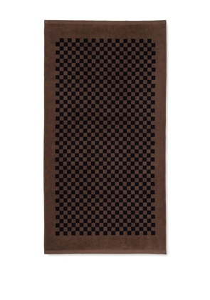 BAINA Roman checkered pool towel - Brown