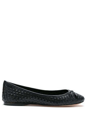Sarah Chofakian leather woven flats - Black