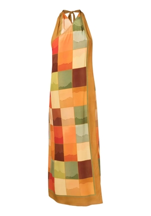 Lenny Niemeyer Mosaico halterneck beach dress - Multicolour