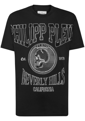 Philipp Plein crystal-embellished cotton T-shirt - Black