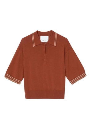 3.1 Phillip Lim short-sleeve wool polo shirt - Orange