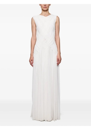 Atu Body Couture pleated sleeveless maxi dress - White