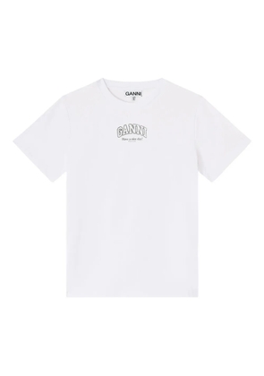 GANNI logo t-shirt - White
