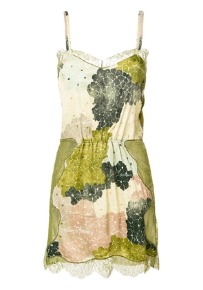 Off-White lace short dress - Green