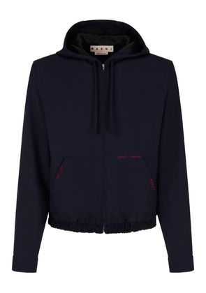 Marni zip-up hoodie - 00B99 BLUBLACK