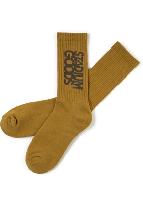 STADIUM GOODS® logo 'Mocha' crew socks - Brown