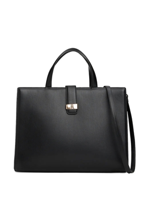 Tommy Hilfiger logo-plaque tote bag - Black