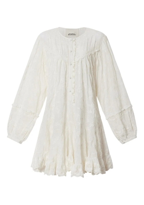 ISABEL MARANT Zame ruffled embroidered dress - White