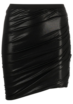 Rick Owens Lilies Jade high-shine draped miniskirt - Black