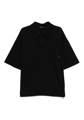 SONGZIO waffle pique colla polo shirt - Black