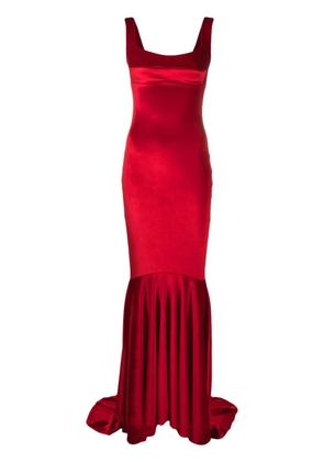 Atu Body Couture velvet mermaid gown - Red