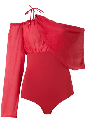 Amir Slama drape one shoulder body - Red