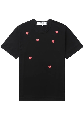 Comme Des Garçons Play Scattered Hearts cotton T-shirt - Black