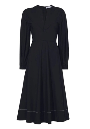 Proenza Schouler White Label V-neck cotton poplin dress - Black