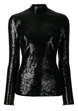 Ralph Lauren Collection sequin-embellished long-sleeve top - Black