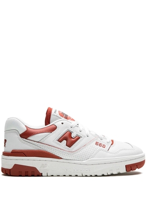New Balance 550 logo-embossed leather sneakers - White