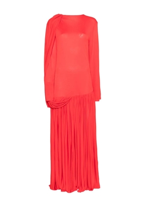CALVIN KLEIN COLLECTION Sara draped pleated gown - Red