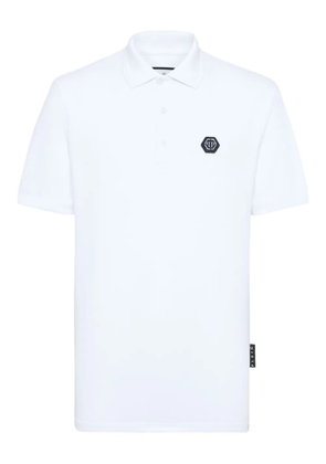 Philipp Plein hexagon-logo polo shirt - White