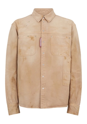 DSQUARED2 garment dyed carpenter shirt - Neutrals