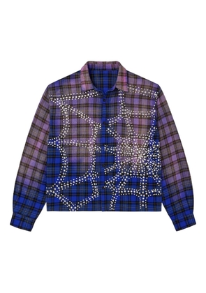Vale Inferno flannel embellished shirt - Blue