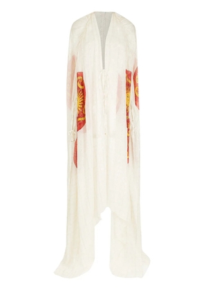 Amir Slama silk long shirt dress - White