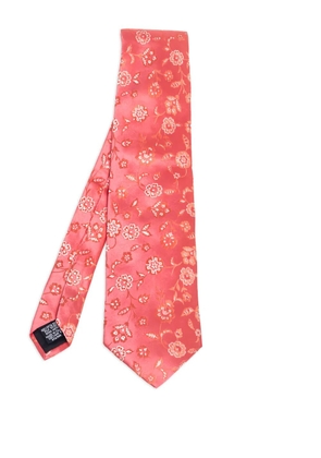 HUGO floral-print silk tie - Pink