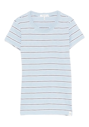 rag & bone Slub striped T-shirt - Blue