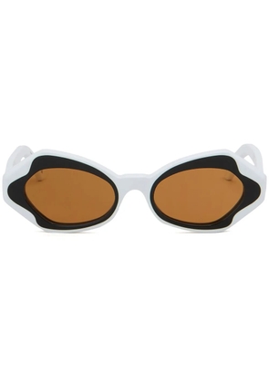 Marni Eyewear geometric-frame tinted sunglasses - White