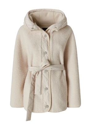 PINKO hooded belted jacket - Neutrals